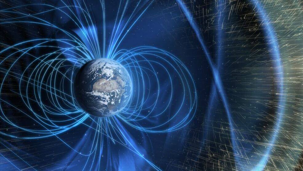 Visual representation of Earth's magnetic field illustrating magnetoreception in humans.