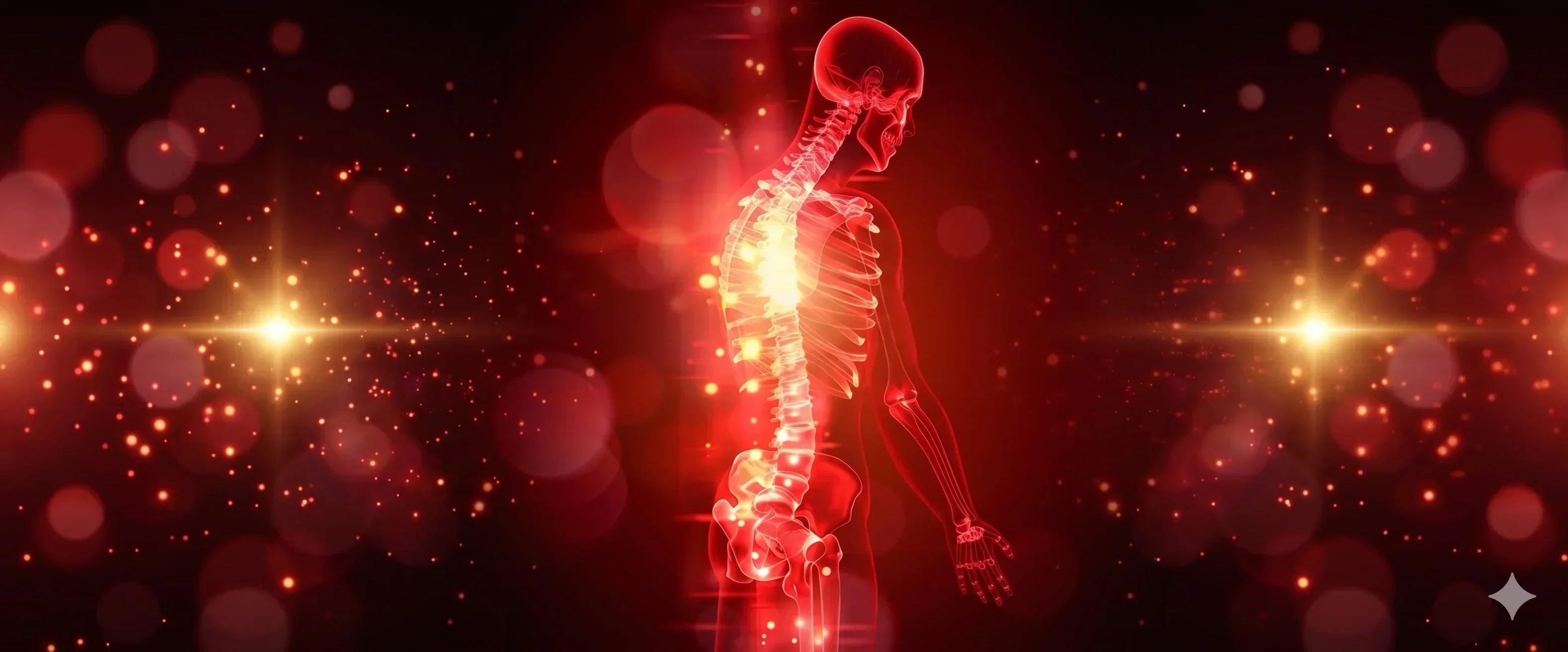 What If You Could Turn Down Pain Like Dimming A Light? This Simple Solution Could Be The Answer - glowing skeleton illustration