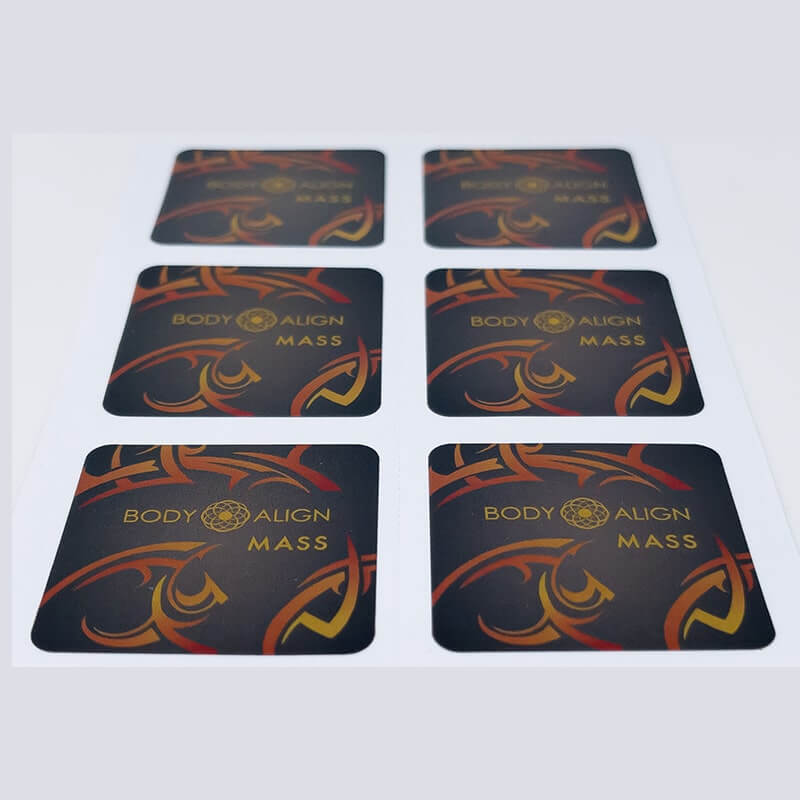 Natural Testosterone Patch - Body Align Mass patches displayed on a sheet, ideal for boosting testosterone levels safely.