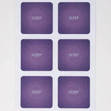 Sleep aid cards with swirling design.