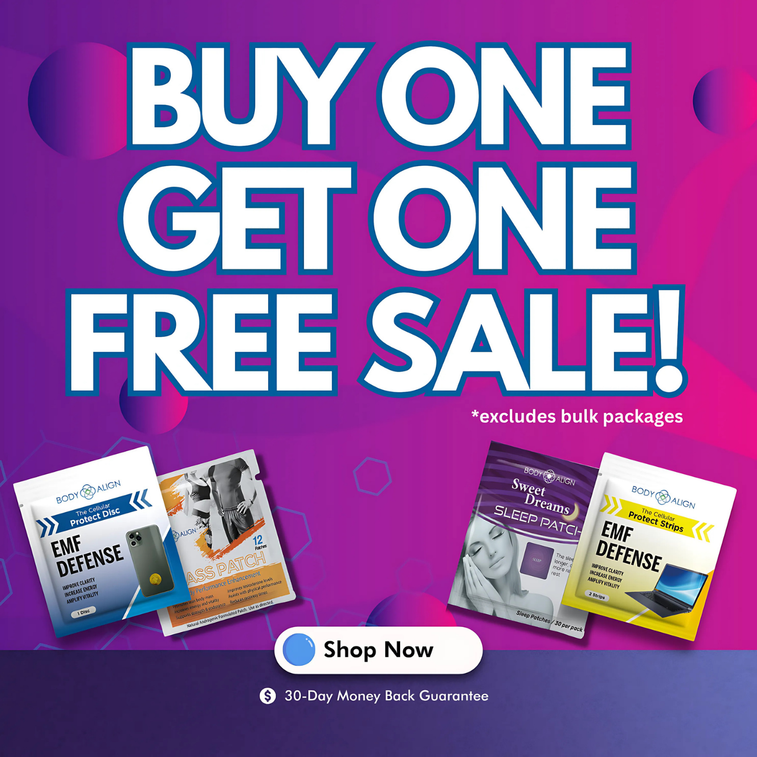 Buy One Get One Free on EMF Defense & Sleep Patches