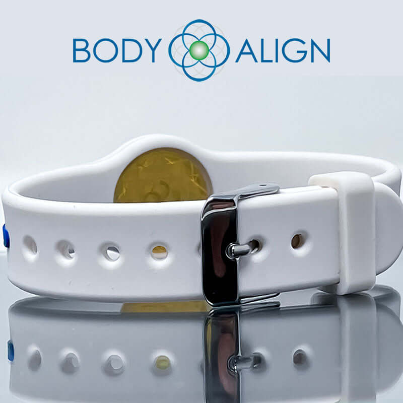 Ultimate Wellness Band showcasing its sleek white design, part of the Energy Balance Band collection for boosting energy and reducing fatigue.