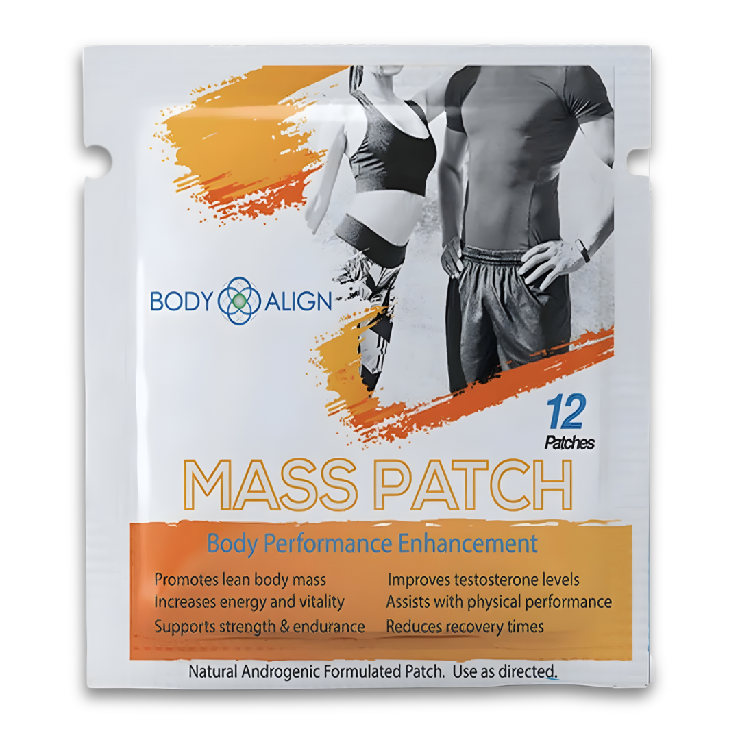 Natural Testosterone Patch for improved energy and vitality with Mass Patch from Body Align.