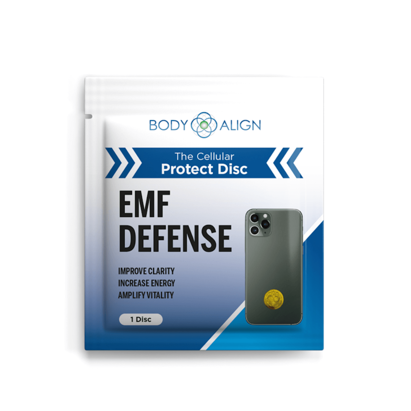 Cell phone EMF protection disc for smartphones and mobile device EMF defense.