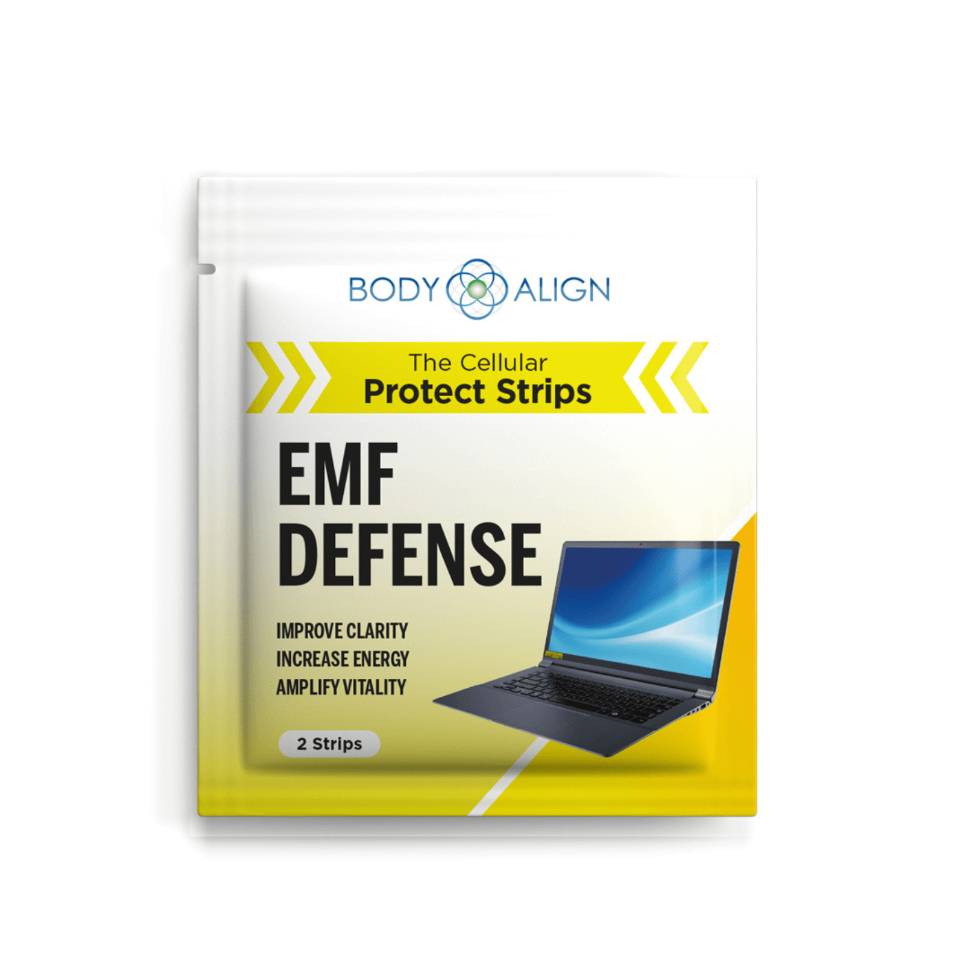 Cellular Protect Strips EMF protection stickers for laptops, computers, and electronic devices.