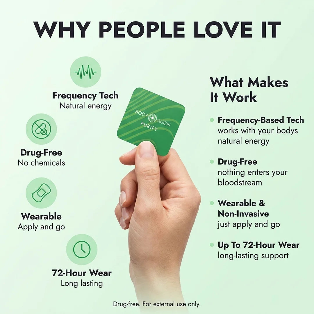 Body Align Purify Patch frequency detox technology and smart features